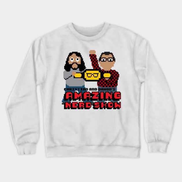 8-bit A.N.S. Crewneck Sweatshirt by The Amazing Nerd Show 